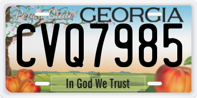 GA license plate CVQ7985