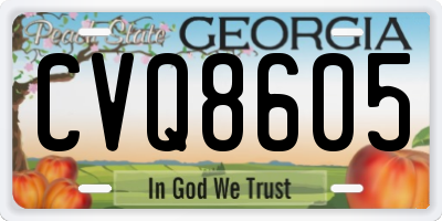 GA license plate CVQ8605