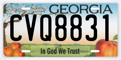 GA license plate CVQ8831