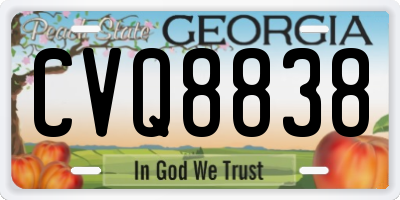 GA license plate CVQ8838