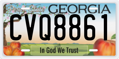 GA license plate CVQ8861