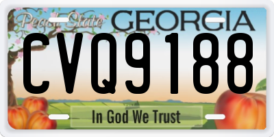 GA license plate CVQ9188