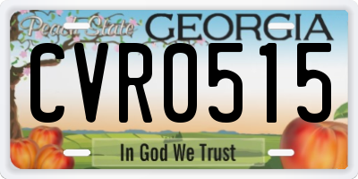 GA license plate CVR0515