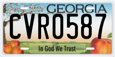 GA license plate CVR0587