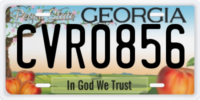 GA license plate CVR0856