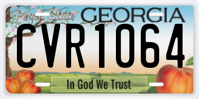 GA license plate CVR1064