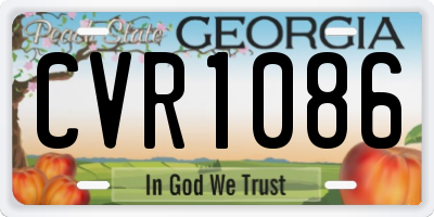 GA license plate CVR1086