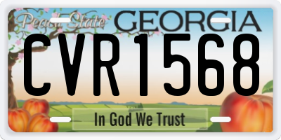 GA license plate CVR1568
