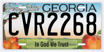 GA license plate CVR2268