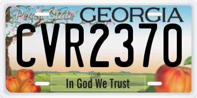 GA license plate CVR2370