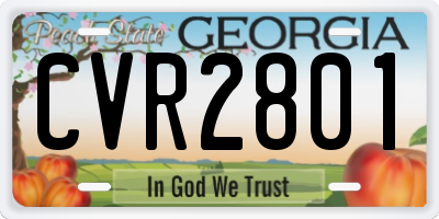 GA license plate CVR2801