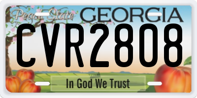 GA license plate CVR2808