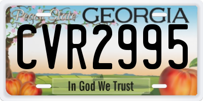 GA license plate CVR2995