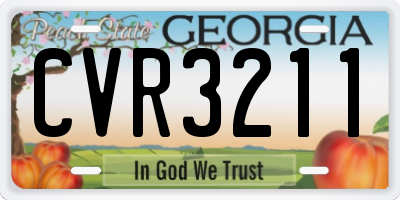 GA license plate CVR3211