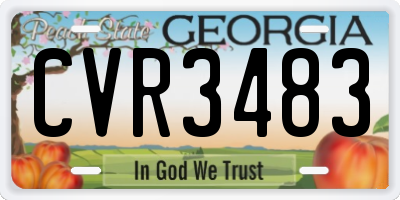 GA license plate CVR3483