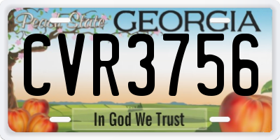 GA license plate CVR3756