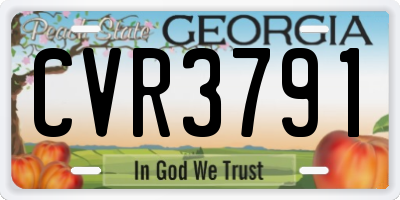 GA license plate CVR3791