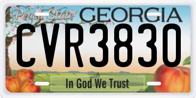 GA license plate CVR3830