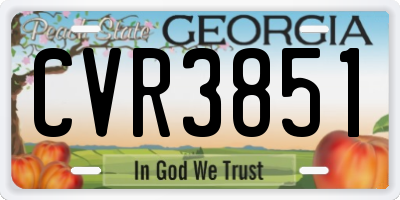 GA license plate CVR3851