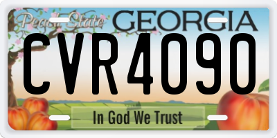 GA license plate CVR4090