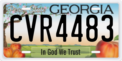 GA license plate CVR4483