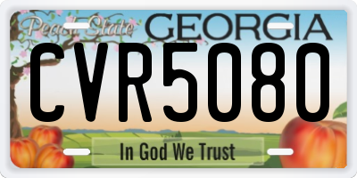 GA license plate CVR5080