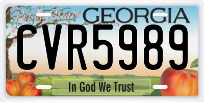 GA license plate CVR5989