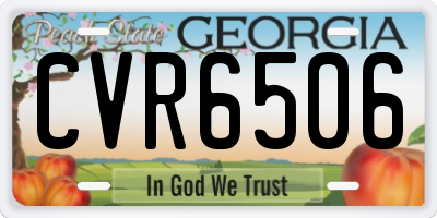 GA license plate CVR6506