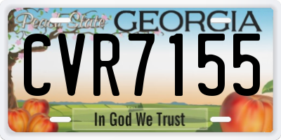GA license plate CVR7155