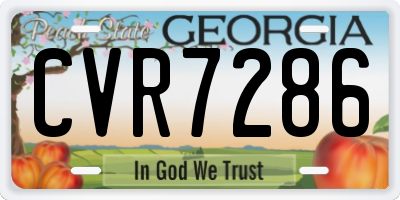 GA license plate CVR7286