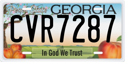 GA license plate CVR7287