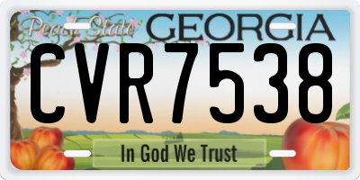 GA license plate CVR7538