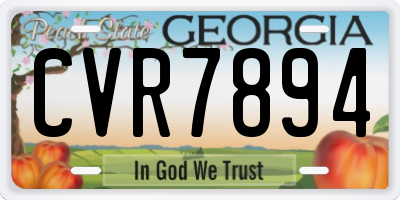 GA license plate CVR7894