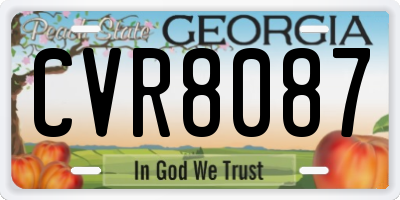GA license plate CVR8087