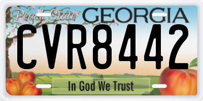 GA license plate CVR8442