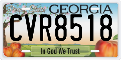 GA license plate CVR8518