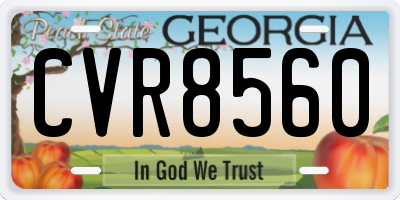 GA license plate CVR8560