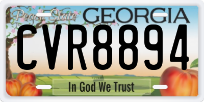GA license plate CVR8894