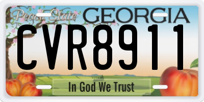 GA license plate CVR8911