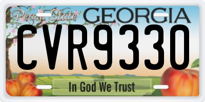 GA license plate CVR9330