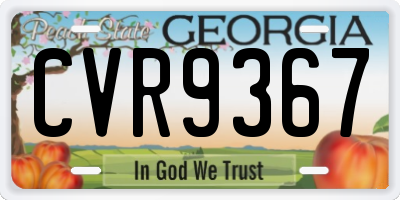 GA license plate CVR9367