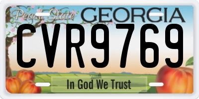 GA license plate CVR9769