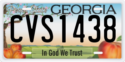GA license plate CVS1438