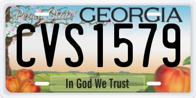 GA license plate CVS1579