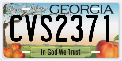GA license plate CVS2371