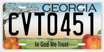 GA license plate CVT0451