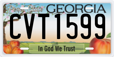 GA license plate CVT1599