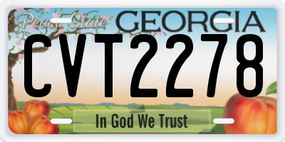 GA license plate CVT2278
