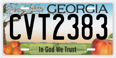GA license plate CVT2383