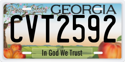 GA license plate CVT2592